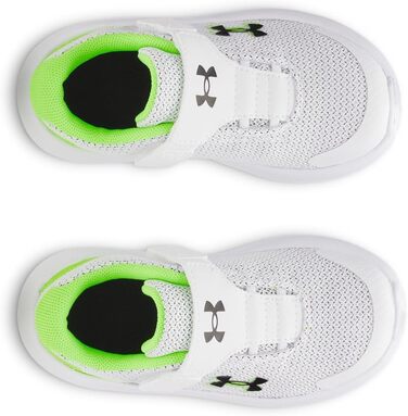 Дитячі кросівки Under Armour Binf Surge 4 AC для бігу (16.0 см, білий, гіпер-зелений, чорний)