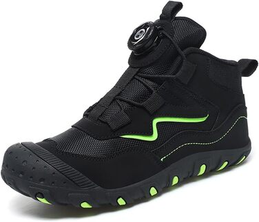 Дитячі баскетбольні кросівки Kinder Swivel Buckle: зручні, дихаючі, антиковзкі трекінгові черевики для хлопчиків та дівчаток, чорного кольору (28 EU)