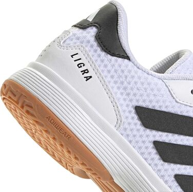 Дитячі кросівки Adidas Ligra 8 для залу (35 EU) - Білий, Чорний