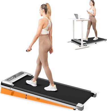 Walking Pad Yagud: Бігова доріжка 3-в-1 для дому та офісу з пультом керування та LED-дисплеєм (срільно-чорний)