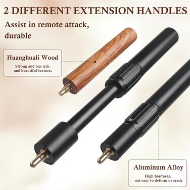 Кістьова кій для більярду Kmise 3/4: професійний більярдний кій з 4 фасками, 18/19 мм, вага 567.0 г, комплект з 2 подовжувачами, для дорослих