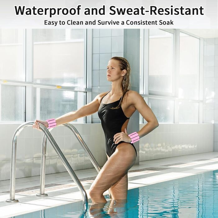 Набір манжет для ніг Smlper 2 шт. (2 кг) - для фітнесу, йоги, пілатесу, ходьби, бігу (рожевий)