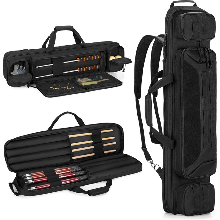 Сумка для більярдних київ 4x4 з підсумовувальними кишенями, рюкзак для більярдних київ з ручками та регульованими ременями, сумка для більярдного обладнання