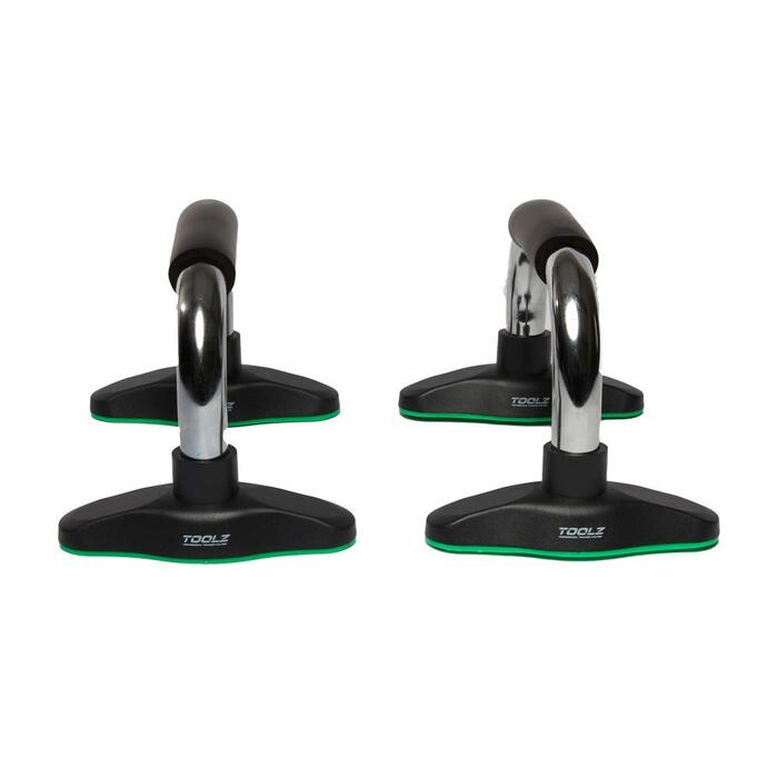 Ручки для віджимань TOOLZ Chrome Push Up Grips – допомога для віджимань вдома та на вулиці, антиковзкий хват