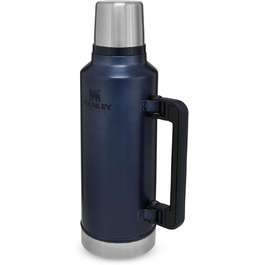 Термос Stanley Classic Legendary 1.9 л, з нержавіючої сталі, 45 годин гаряче/холодне, BPA-free, нічний синій, для напоїв, спідомий у посудомийці