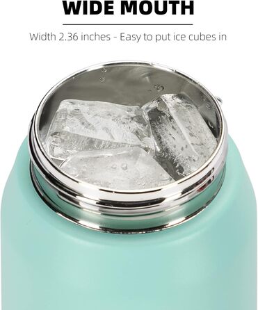 Спортивна пляшка для води Fanhaw 600мл з нержавіючої сталі з трубочкою для школи, дітей, чоловіків та жінок (зелено-рожевий)