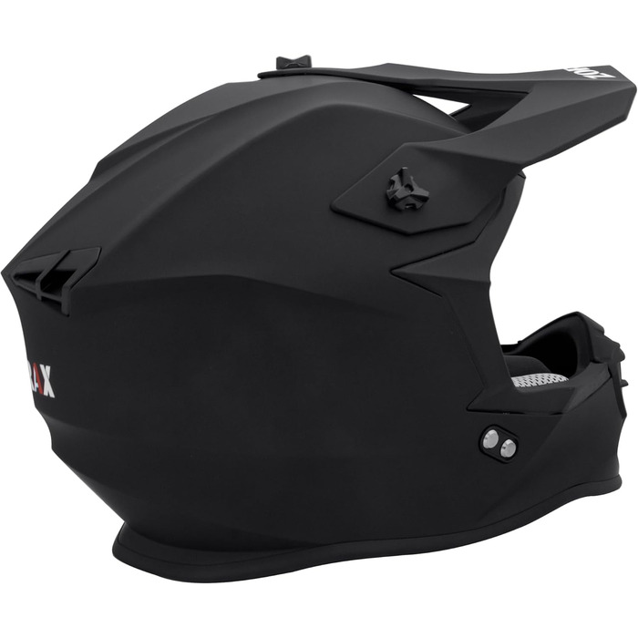Мотошолом Zorax Mattschwarz XL (61–62 см) для мотокросу з рукавичками XL, окулярами та балаклавою