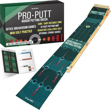 Професійний килимок для гольфу Pro Putt 3 м з поверненням м'яча GBD Sports, для гри в гольф у приміщенні, подарунок чоловікам і жінкам
