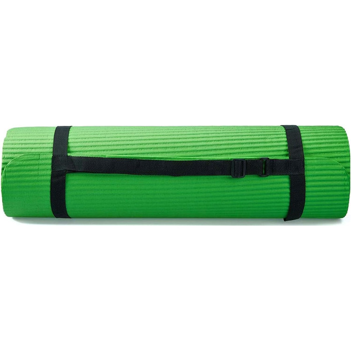 Набір для йоги BalanceFrom GoYoga 7 в 1: килимок 1/2'' з ременем, 2 блоки, рушник для килимка, рушник для рук, ремінь, наколінник, зелений