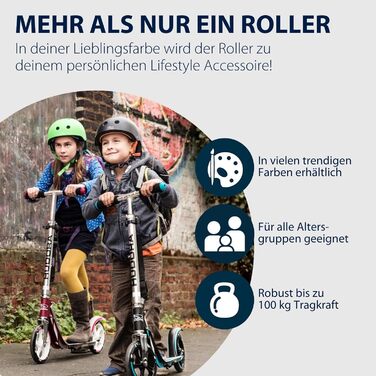 Самокат HUDORA BigWheel 205 алюмінієвий, складаний, регульований, для дітей і дорослих до 100 кг