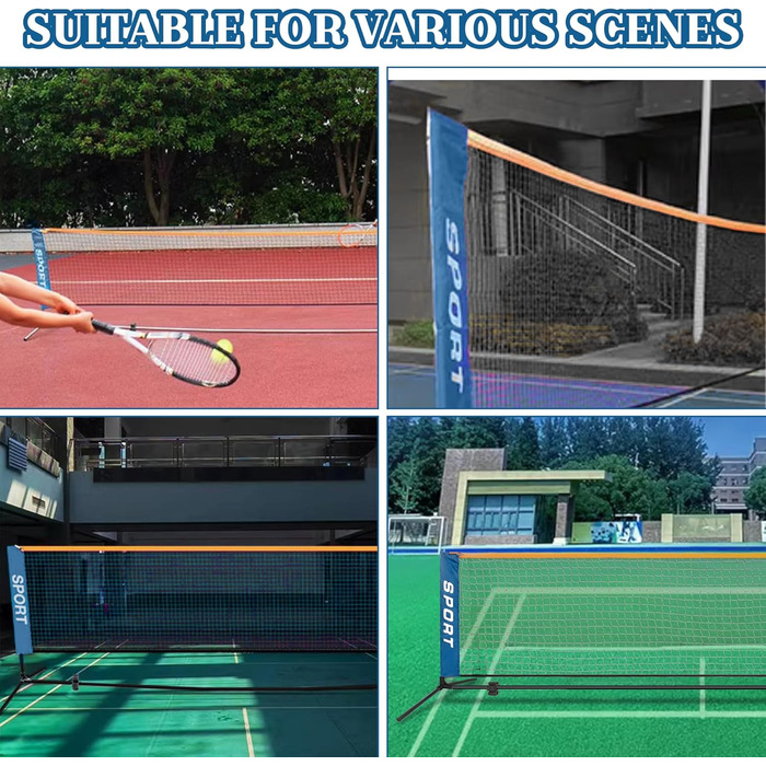 М'ячна сітка для тенісу 3 м для заднього двору, складана тренувальна сітка для під'їзду, легка, портативна, для дітей, простий монтаж з сумкою, для використання в приміщенні та на вулиці