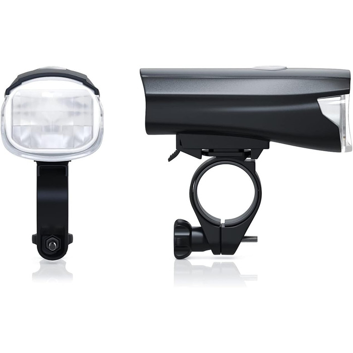 Велосипедні ліхтарі LUXTRA: комплект з батарейками, 40 Lux, сумісний зі StVZO, передній та задній ліхтарі