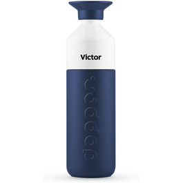 Індивідуальна термобутилка Dopper Insulated 580 мл, нержавіюча сталь, двостінна, термочашка для кави і чаю, герметична, тримає 24 год холод, 9 годин тепло, Breaker Blue