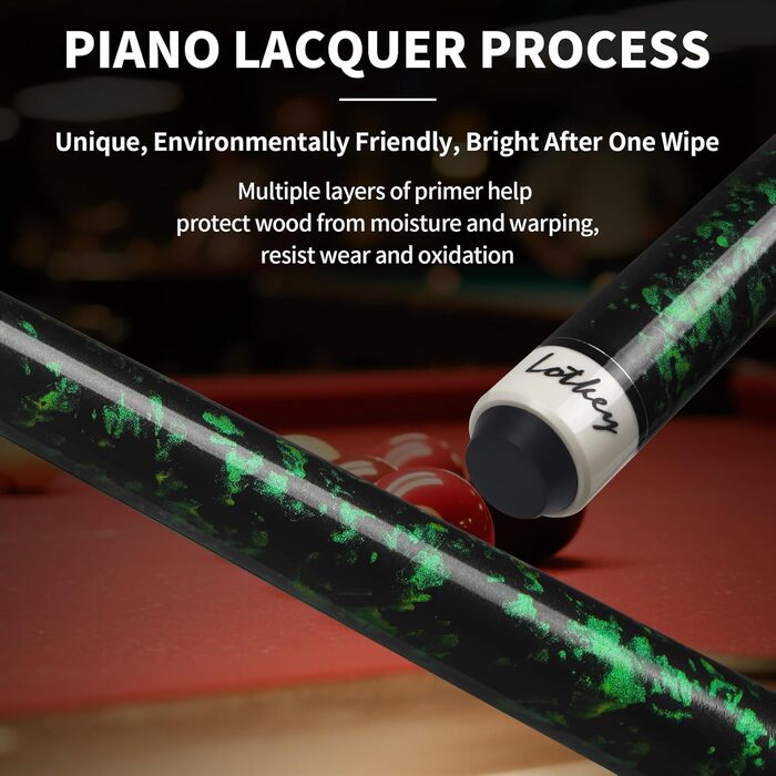 Більярдний кий Horse Billardqueue-Set зі штучним канадським кленом, 58 дюймів, вага 18-21 oz, 2 крейди, для дорослих