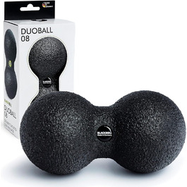 BLACKROLL DUOBALL 08 см — масажний м'яч для фасцій, чорний, оригінал, для самомасажу, 8 см