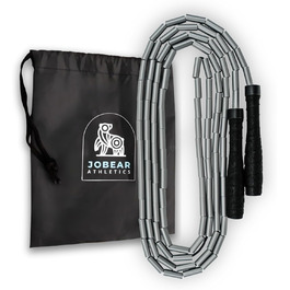Стрибковий скакалка JOBEAR Athletics з кульками для фітнесу - зручні ручки з Grip Tape, без спутанню, регульована - для дорослих, підлітків та дітей (батьків)