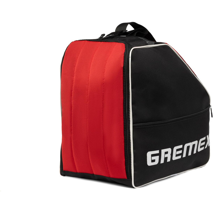 Чохол для лижних черевиків з відділенням для шолома - Водонепроникний рюкзак для лижних черевиків та шолома. Міцний, з титановими швами. Зручний для транспортування, подорожей та захисту спорядження (Чорний + Червоний)