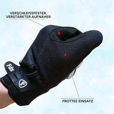 Зимові велорукавички FDX з повним пальцем, дихаючі, водовідштовхувальні, вітронепроникні, з гелевою підкладкою, сумісні з сенсорними екранами, неслизькі, теплі – ідеальні для MTB, шосе, їзди на велосипеді та бігу. Чорний/Білий S