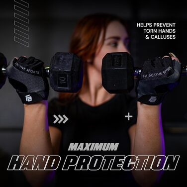 Рукавички для важкої атлетики Fit Active Sports Max Grip (чоловічі/жіночі, сірі, L) - для тренажерного залу, фітнесу, велоспорту, з антиковзким покриттям