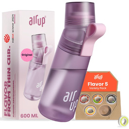 Пляшка для води air up Gen2 Starter Set Original 600 мл, із капсулами 5 смаків, без цукру, BPA-free, для пиття, фіолетова Lavender, можна мити в посудомийці