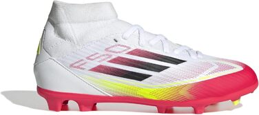 Дитячі футбольні бутси adidas F50 League Mid FG/MG - Білі, Чорні, Жовті (28 EU)