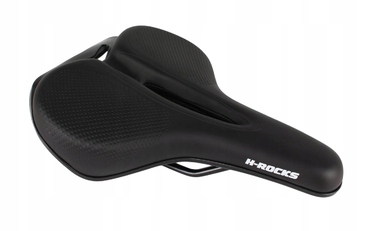 Гелеве велосипедне сідло H-ROCKS MONOLITH — комфортне, чорне, для MTB