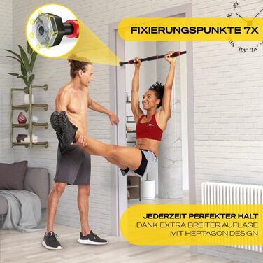 Турнік для дверей Sportstech KS260/270, до 200 кг, без свердління, регульований, для дому, калістеніка