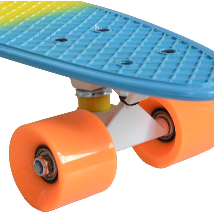 MUWO Cruiser Penny Board міні-скейтборд у ретро-стилі, 55 см, PU-колеса, для початківців і професіоналів, жовтий