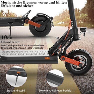 Електросамокат JOYOR S-Серія 48/60В 13/18/26Аг, запас ходу 40-90 км, механічна/гідравлічна гальмівна система, подвійна амортизація, складаний, 10-дюймові колеса