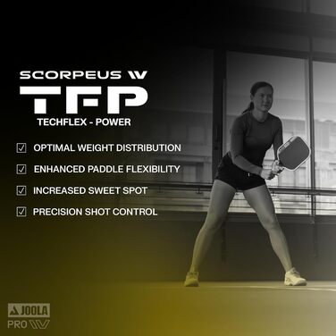 Ракетка для піклболу JOOLA Pro IV: вуглецеве волокно, технологія Tech Flex Power, різні форми, товщина 14/16 мм