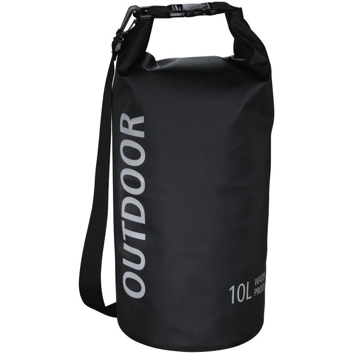 Водонепроникний мішок Hama 10 л з Rolltop, плечовий ремінь, чорний (з тканини Tarpaulin)