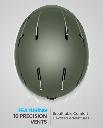 Шолом для лиж та сноуборду OutdoorMaster з маскою для дорослих - 12 вентиляційних отворів, L(58-61 см)