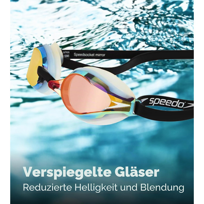 Окуляри для плавання Speedo Fastskin Speedsocket 2 Mirror (білі/мідні)