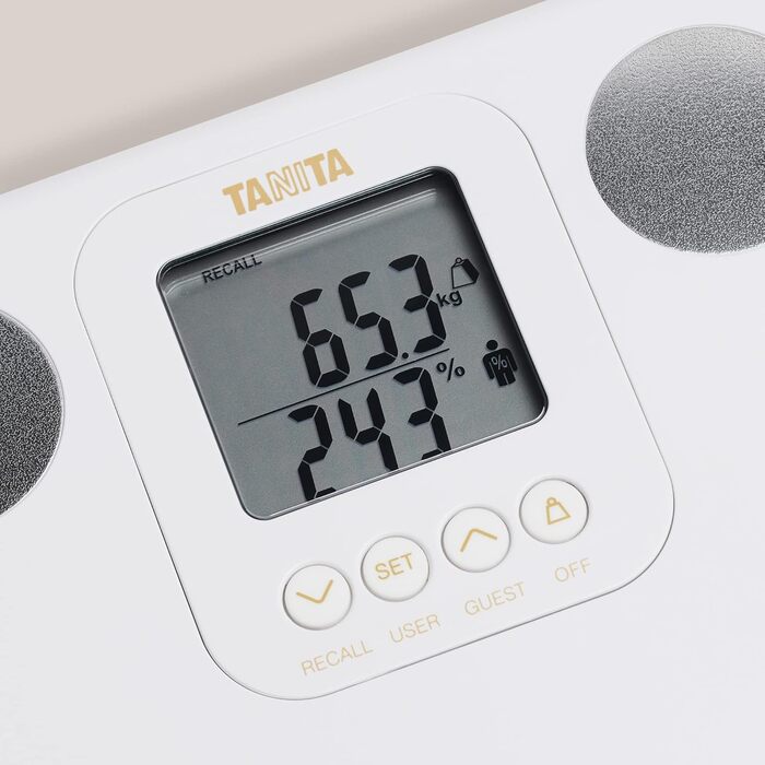 ТANITA BC-730 компактні ваги-аналізатор складу тіла, 9 вимірювань, білий, легкі, інтуїтивний дисплей