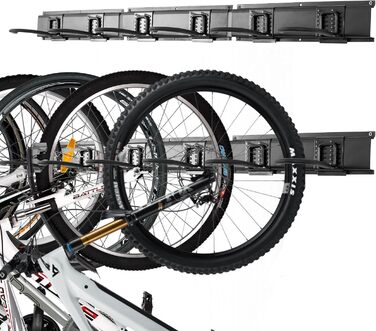 Настінна підставка для велосипедів на 6 велосипедів з гачками для шолома, вантажопідйомність 270 кг, 160 см