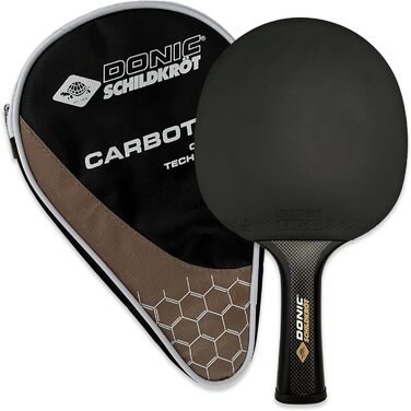 Настільна ракетка Donic-Schildkröt CarboTec 7000, 100% карбон, з чохлом, цільна конструкція, чорна