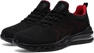 Водонепроникне взуття LARNMERN: спортивне, для бігу, кухарське, повсякденне, фітнес (46 EU, чорний/червоний)