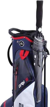 Сумка для гольфу Big Max Dri Lite Seven 2024 - водонепроникна, трикамерна (білий-темно-синій-червоний)
