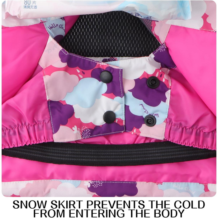 Дитячий зимовий костюм для сноуборду та лиж, водонепроникний, рожевий, 12-13 років