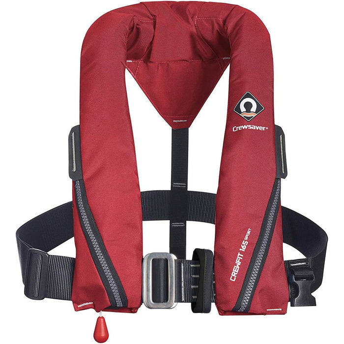 Рятувальний жилет Crewsaver Crewfit 165N Sport з ручною системою, червоний, з поясом-страховкою