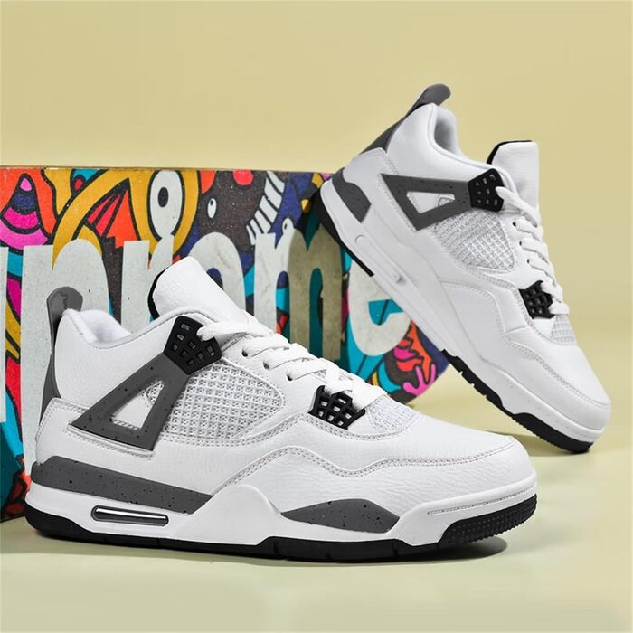 Кросівки Marbury Air 4 Retro: чоловічі та жіночі, для скейтбордингу, бігу, занять спортом, ходьби та баскетболу. Розмір 39 EU, білий/сірий