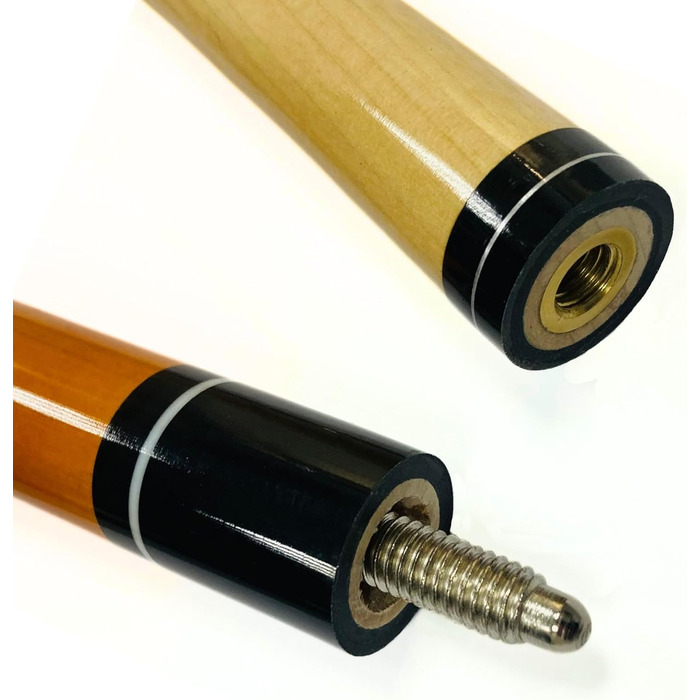 Більярдний кий Winsport Eight-Ball з професійним шкіряним вкладишем 13 мм, 147 см, 2-секційний, з обмоткою