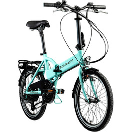 Електровелосипед ZÜNDAPP Z101, 20 дюймів, складаний, 6 швидкостей, для дорослих 150-180 см, міський Pedelec з підсвіткою, складаний електро велосипед