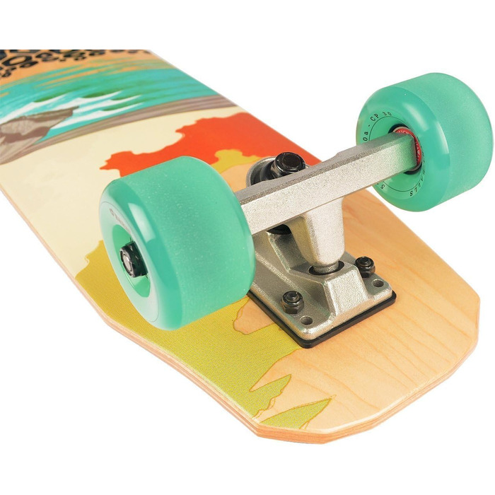 Скейтборд JUCKER HAWAII PONO KICK Woodyboard для дітей та дорослих, дерев'яний міні-лонгборд, круїзер для міста, повністю зібраний