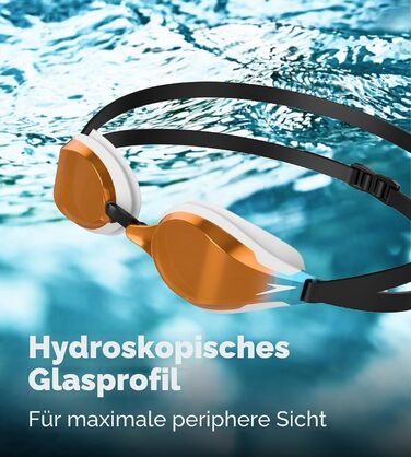 Окуляри для плавання Speedo Fastskin Speedsocket 2 Mirror (білі/мідні)
