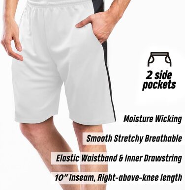 Спортивні шорти чоловічі Dry-Fit для баскетболу, бігу, тренувань, фітнесу (4 шт. у наборі)