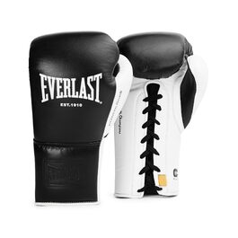 Боксерські рукавички Everlast Powerlock OG Pro зі шнурівкою, 16 oz, чорно-білі