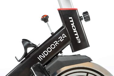Велотренажер Moma Bikes для дому, маховик 24 кг, LCD-дисплей, пульсометри в кермі, ергономічне сидіння