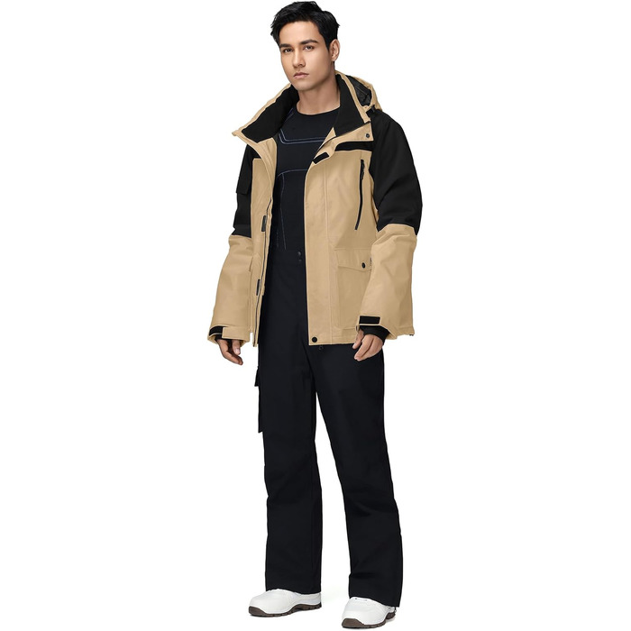 Комплект гірськолижний чоловічий HOTIAN: куртка та штани, теплий сніговий костюм, водонепроникний, вітронепроникний, для сноуборду та гірських лиж