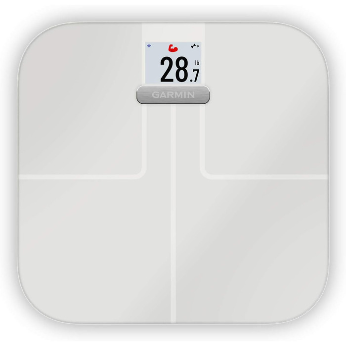 Ваги підлогові розумні Garmin Index S2 White: аналіз ваги, жиру, м'язів, BMI, Wi-Fi, до 16 користувачів